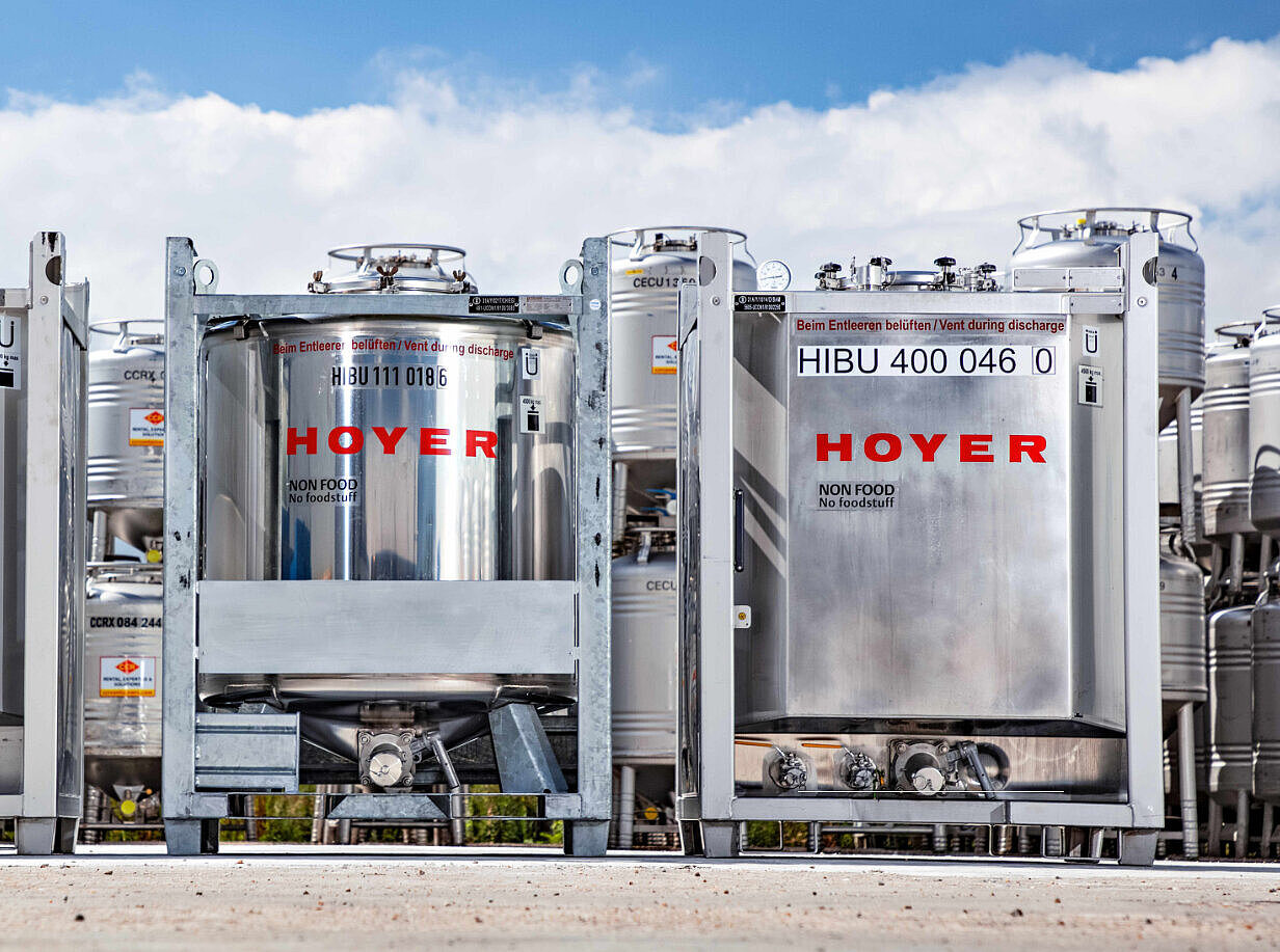 Almacén de IBC para productos químicos de HOYER Group